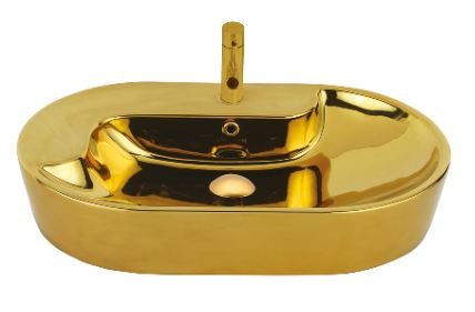 Creavit Topic 45x70 cm Setüstü Lavabo Altın Kaplama